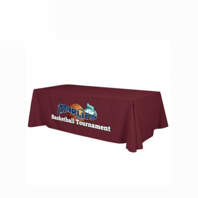 China Financial Institutions Wholesale Tablecloth Booth Polyester Table Throw Cover Cloth Advertising Tablecloth Trade Show Table Cover Modern 6ft Fitted for sale