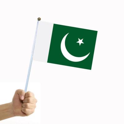 China High Quality Hand Waving Pakistan Flag Color For Sale At Low Price Hand Waving Hand Held Flags for sale