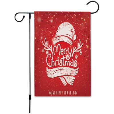 China Mass Production Red Discount Price Garden Christmas Simple Hanging Decorative Flags for sale