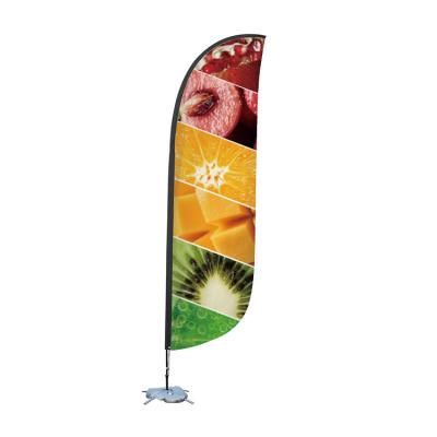 China Outdoor Hotel and Resort Polyester Beach Feather Flags Banner Promotion Advertising Flying Flag for sale