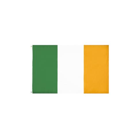 China Financial Institutions 100% Polyester Printing Irish National Flag White Green Orange Custom 3x5ft Northern Ireland Country Flag Ireland for sale