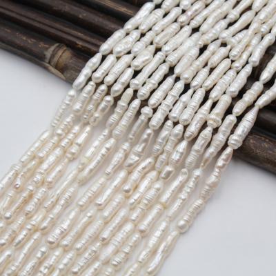 China Wholesale Freshwater Loose Pearl Baroque Shape Biwa Toothpick Pearl Strand for sale