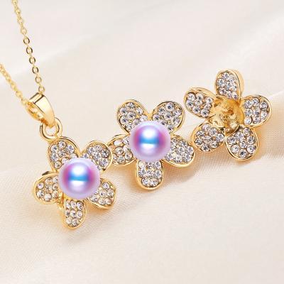 China TRENDY Gold Plated With 925 Pearl Symbol Bridal Jewelry Set Pearl Jewelry Holders for sale