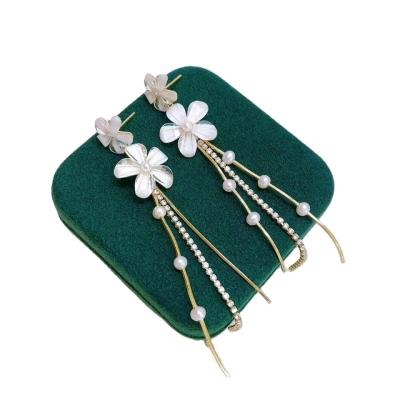 China FASHIONABLE S925 Sterling Silver Earrings Needling White Cultured Freshwater Pearl Fashion Earrings for sale