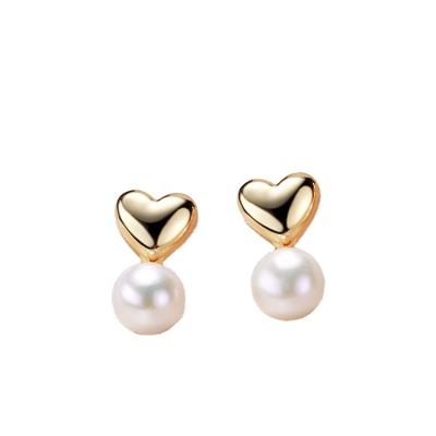 China Latest Design 925 Sterling Silver Natural Freshwater Pearl Stud Earrings CLASSIC for sale