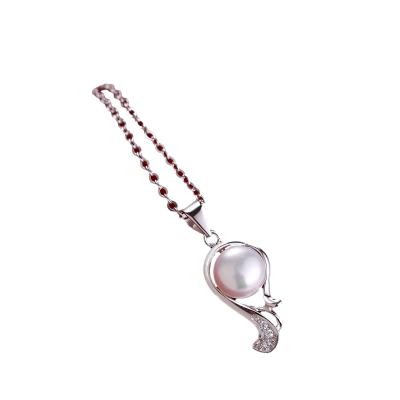 China Fashionable Virgin Necklace Pendant Jewelry 925 Sterling Silver Real Pearl Necklace Pendants Wholesale Fashion Natural for sale