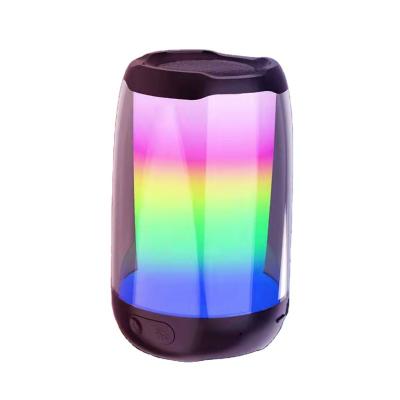 China Colorful outdoor portable mini wireless speaker with flash led colorful bass speaker for mobile cell phone for sale