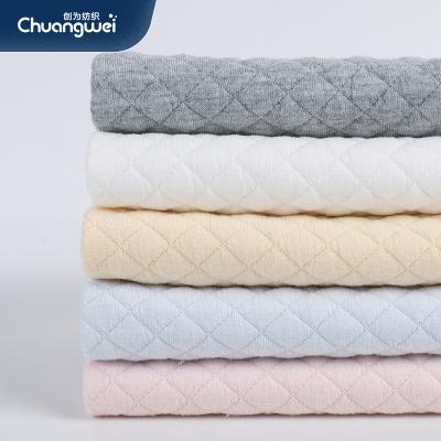 China Heat-insulation polyester jacquard home textile quilt scuba knit fabric for bed sheet for sale