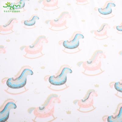 China Antistatic 100% Cotton Printed Organic Cotton Cloth Interlock Fabric For Baby Clothes for sale