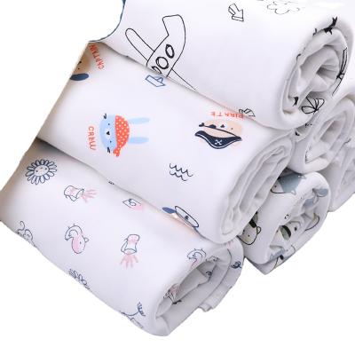 China Interlock Anti-static Printed Knitted Soft Breathable 100% Cotton Fabric For Baby Cloth Cotton Cloth GSM 190 for sale