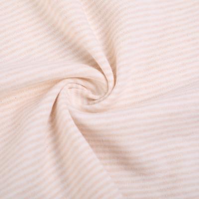 China Anti-static Colorful Cotton Stripe Quick Dry Cotton Knitted Interlock 40S Fabric For Baby for sale