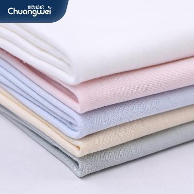 China Wholesale 100% organic cotton color interlock knit baby gots certified organic cotton fabric for baby clothes for sale