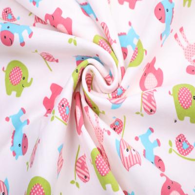 China High Quality Organic Bamboo Knit Fabric Printed Bamboo Cotton Fabric For Baby for sale