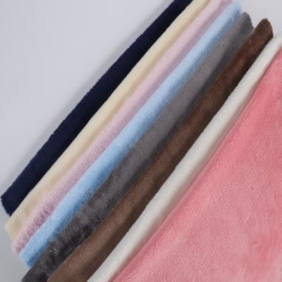 China Double Faced 95% Polyester Mesh Flannel Plain Fabric On Sale For Garment Cover for sale