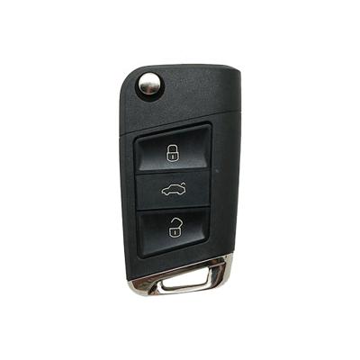 China Aftermarket Vehicle Key Modified FORVW 3 Remote Key Without Blade Flip Buttons for sale