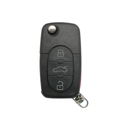 China Replace Car Key VW 3+1 Buttons Remote Flip Key Shell With Small Battery Holder for sale