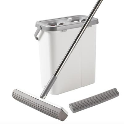 中国 Wholesale Household Home Telescopic Stainless Steel Pole Water Squeeze 360 Magic Mop Bucket For Flooring Cleaning, Mop With Spin 販売のため