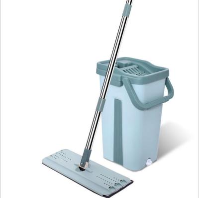 中国 Household Easy Free Wash Magic Floor Cleaning Plastic Basket Microfibre Fabric 360 Spin Mop 販売のため