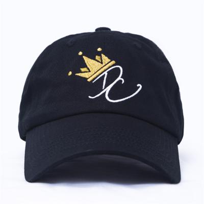 China COMMON Custom Black Embroidered Custom Dad Hat White Dad Hat Embroidery Dad Hat for sale