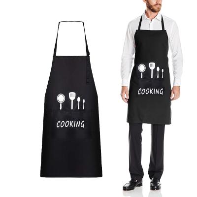 China Eco-friendly Cooking Apron Chef Aprons For Women Men Kitchen Bib Apron For Dish Cleaning Washing Paint for sale