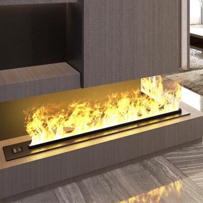 China Modern Luxury Steam Fire Place Inlet Wall Sprayed Water Fogging Decor Flame Fireplace 1500w for sale