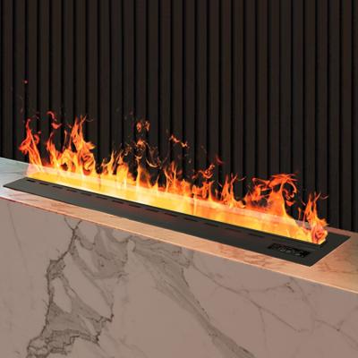 China Modern Wall Home Hotel Large Electric Mist Fireplace Insert Water Humidifier Decorative Steam Fireplace with fram No Heater Custom for sale