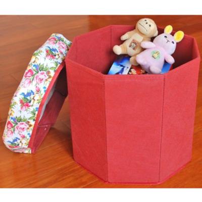 China Polyester Cloth Square Foldable Stool Foldable Storage Stool Foldable Storage Stool for sale