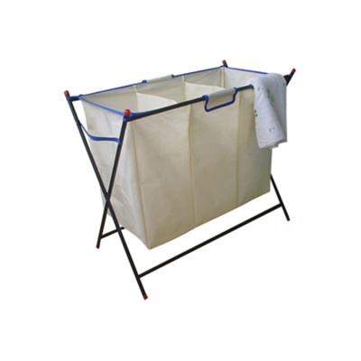 China Takeoff Durable 3 Bags Laundry Sorter with Foldable Ironing Board and Multifunctional Laundry Cart for sale