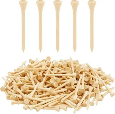 China Durable wooden Bamboo Unbreakable Custom Golf Tees Golf Accessories Strong Cheap Unique Golf Tee for sale