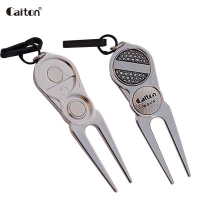 China Durable Best Ball Marker Supplier Multifunctional Bottle Opener Golf Divot Pitch Repair Tool with Custom Metal Golf Ball Marker for sale