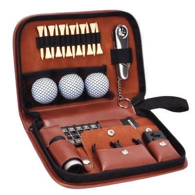 China Waterproofing. Portable Golf Accessories set Pouch Golf Gifts Set for Men and Women Golf Club Gadgets Kits Case with Balls Scorer Rangefinder Divot tool for sale