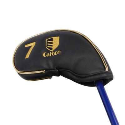 China PU Leather Hot Selling Digital Pattern PU Leather Embroidery Golf Driver Hybrid Fairway Headcover Custom Golf Head Cover for sale