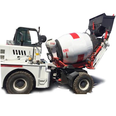 China Garment Shop Hydraulic Hopper Dual Shaft Electric Automatic Efficiency Mounted Concrete Mixer for sale