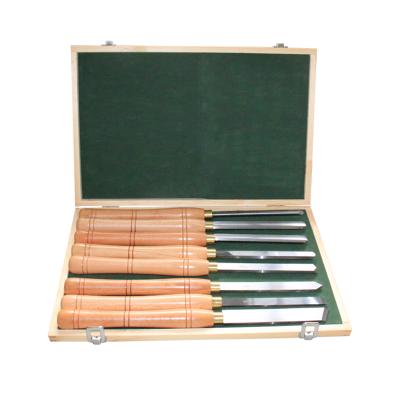 China Building Material Stores 8-Pieces HSS Wood Tools Lathe Chisel Turning Set for sale