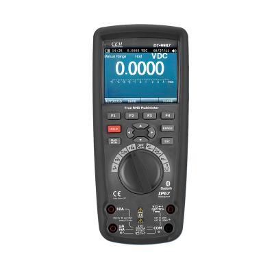 China CEM DT-9987 50,000 Counts True RMS Professional Industrial Multimeter Data Logger, Rechargeable Digital Multimeter for Sale DT-9987 for sale