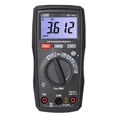 China CEM DT-913 Compact Digital Multimeter Range 2000counts LCD Automatic Display DT-913 CEM DT-913 for sale