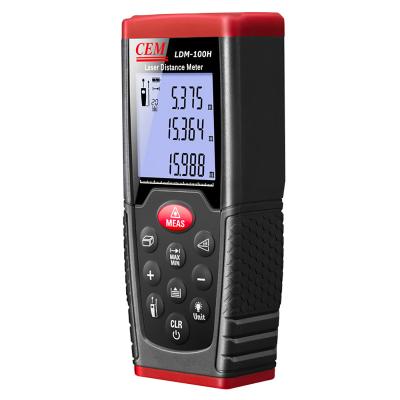 China CEM LDM-100H Outdoor Distance Meter Laser Tape Measure with LCD Backlight Distance, Area and Volume 330ft 100m LDM-100H for sale