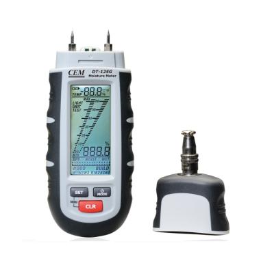 China Various Professional CEM DT-125G Outdoor Probes Wood Moisture Meter Also For Plaster Building Materials Paper Concrete for sale