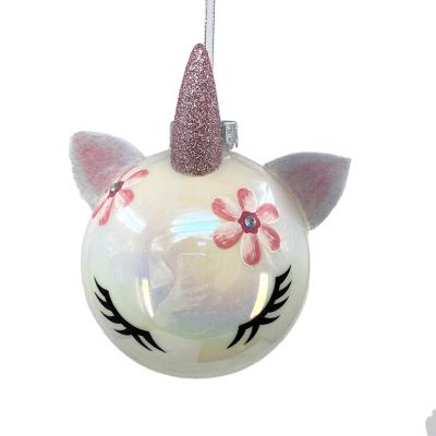 China Home Ornament 10cm Unicorn Christmas Gift Tree Plastic Tree Decoration Festival Decoration Christmas Suppliers for sale