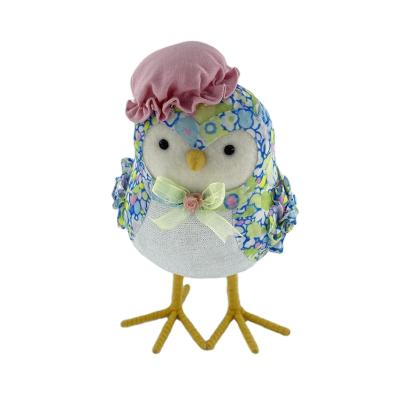 China Handmade Artificial Felt FOAM+FELT+METAL Robin Bird Ornament Easter Robin Table Top For Easter Holiday Decoration for sale