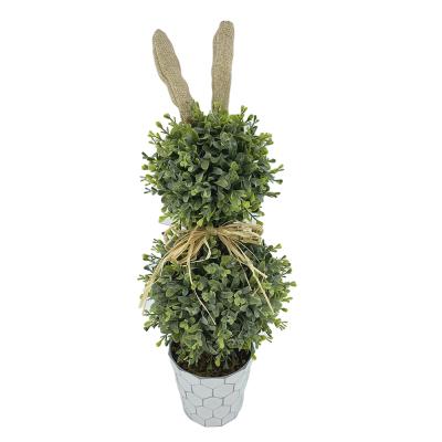 China Home Decoration Easter Party Supplier 20 Inch Aritificial Easter Bunny Shaped Artificial Plant Tree For Easter Decoration for sale