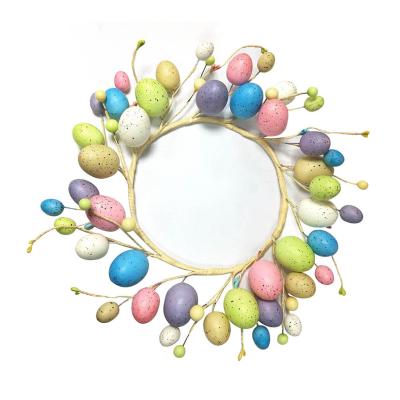 China Custom Corlorful Easter Egg Home Decoration Wall Decor Easter Plastic Foam Easter Eggs Braid for sale