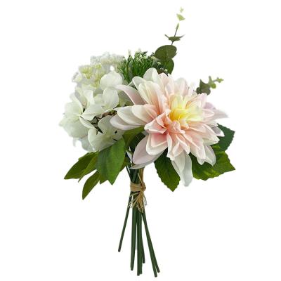 China Best Selling Contemporary 8x8x14 Inch Home Wedding Decoration Artificial Hand Tied Bouquet for sale