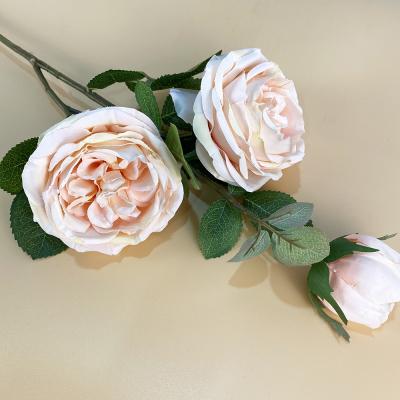 China Artificial Flower Home Deco Artificial Flower 75cm Silk Flower Wholesales Artificial Silk Rose Flower For Home Wedding Decoration for sale