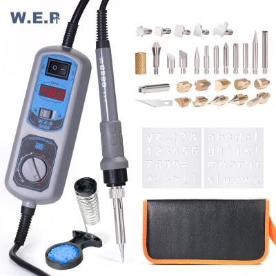 China WEP 908D ESD Wood Burning Digital Thermostatic Soldering Machine Repair Shops Kit WEP 908D ESD Soldering Iron With Independent Temperature Controller LCD Display for sale