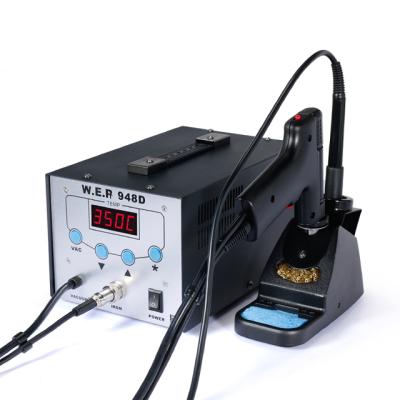 China WEP 948D Update Version 2 in 1 Electronic BGA Vacuum Soldering Desoldering Iron Pump Solder Sucker Gun Station 67*35*23.3cm for sale