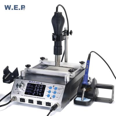 China Automatic Preheating Hot Soldering Station WEP 853AAA+ Desoldering Solder Iron Air Gun BGA Machinery Repair Shops Rework Controlled Station for sale