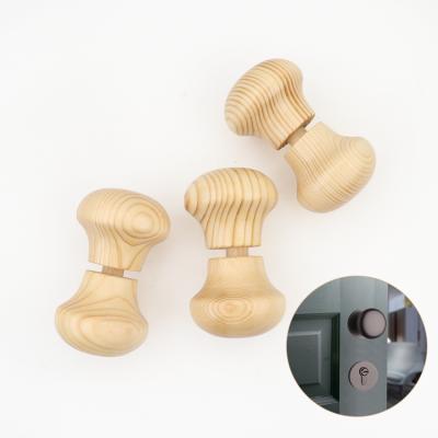 China Modern Furniture Door Wooden Color Burlywood Door Knob Coil Handle for sale