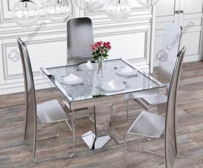 China High Reliable Venetian Antique Mirrored Dining Table And Chair For Sale for sale