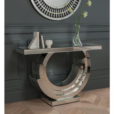 China Luxury Mirrored Furniture Hotel Furniture Italian Console Table Console Table With Mirror for sale